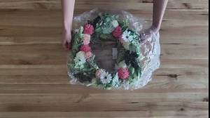 Spring Wreaths for Front Door Decorjuvia Large Daisy Dahlia Silk Flower Wreath 22" Door Wreath for Front Door Outside for Spring Summer Winter All Season Indoor Outdoor Farmhouse Front Porch Decor