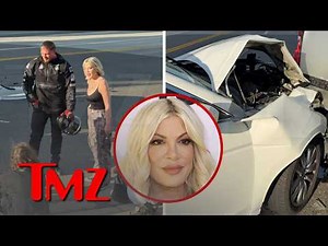 Tori Spelling SUV Crash Scene Caught on Camera, Actress Seen Screaming | TMZ