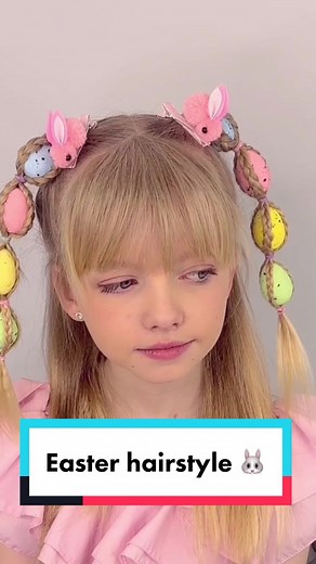 Easter hairstyle for children! 🐰🐣 #easterhairstyle #easterhair #funkidshairstyle #easykidshair #easykidshairstyles #funhairstyles #holidayhairstyle