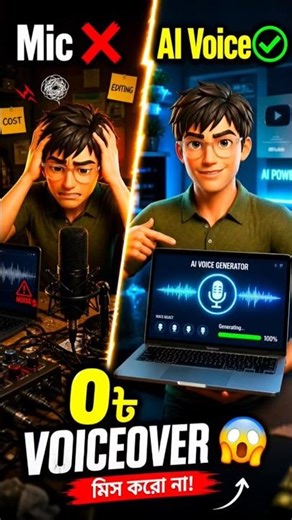 Voiceover নিয়ে struggle? এইটা দেখো!🎙️ #shorts