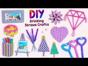 14 DIY Projects With Drinking Straws -Easy Crafts Using Recycled Materials