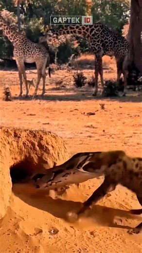 Hyena vs Phyton #wildlife #シヨート #animals