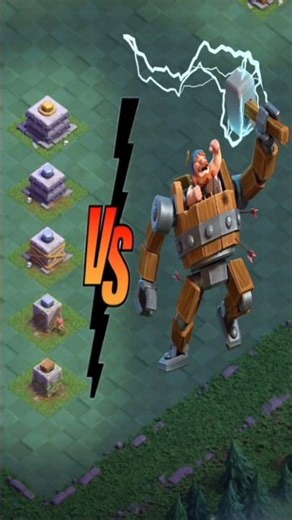 Mega Robot vs 5 level crusher 😵‍💫🤯 #coc #shorts #viral #shortsfeed #viralshort #nobatidao