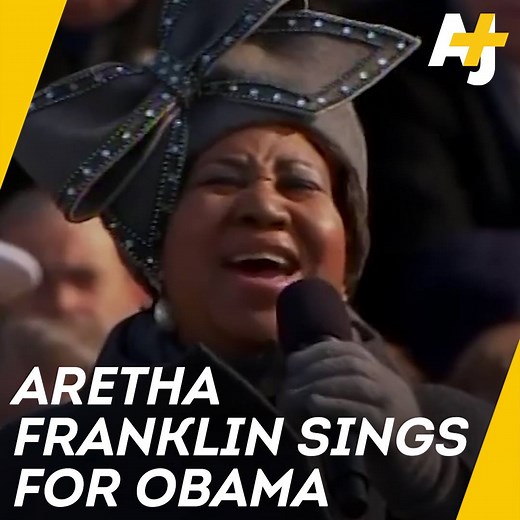 2.4M views · 25K reactions | The moment when Aretha Franklin sang for Barack Obama on his inauguration day. | AJ+ | Facebook