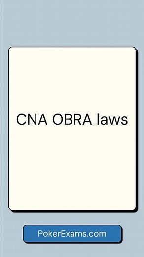 CNA OBRA Laws Explained | Nursing Assistant Rights, Resident Care & Compliance Guide#nursingskills