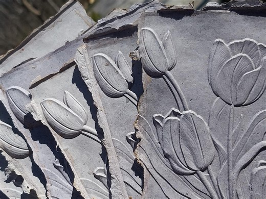 Handmade Embossed & Debossed Paper: (4x6, 12 Pack) Pale Lavender Tulips Easter Gifts - Etsy