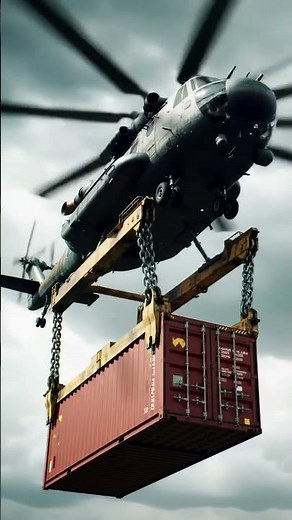 World’s Largest Helicopter Lifting a Massive Shipping Container with Chains