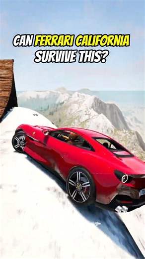 Can Ferrari survive this mountain jump? part.1 - BeamNG.drive