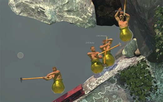 【国内首发】Getting over it 新玩法：多人模式！调戏日本玩家！？