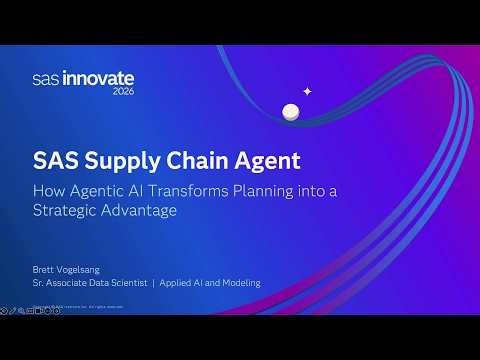 SAS Sales and Operation Agent: How Agentic AI Transforms Planning into a Strategic Advantage