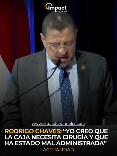 “Yo creo que la Caja necesita cirugía y que ha estado mal administrada, tiene áreas que son nefastas”, afirmó el presidente de la República, Rodrigo Chaves Robles, al referirse a la situación de la Caja Costarricense de Seguro Social.
