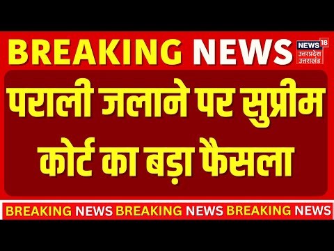 Supreme Court On Delhi Pollution : पराली जलाने पर सुप्रीम कोर्ट का बड़ा फैसला | Supreme Court | N18V