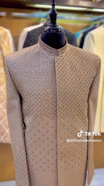 Mud Gold Handcrafted Shirwani for Elegant Weddings