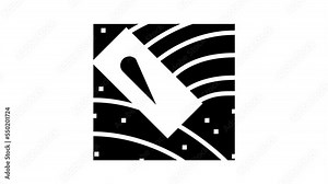 wall putty glyph icon animation