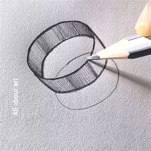 How to draw a 3d ring 💍 | All About Art