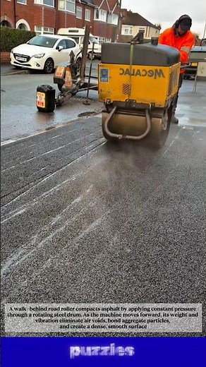 This Small Road Roller Makes Asphalt Perfectly Smooth!