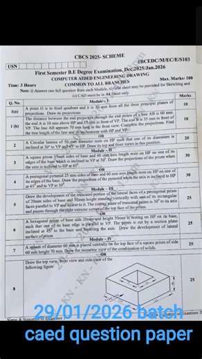 29/01/2026 batch caed question paper
