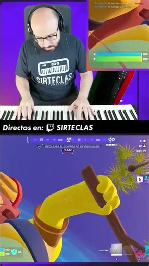 👉 Playing KICK BACK by Chainsaw Man while playing Fortnite 🎹🔥