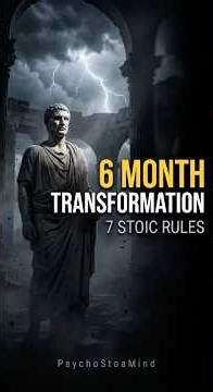 6 Month Transformation 7 Stoic Rules That Will Change Your Life #stoicism #psychology
