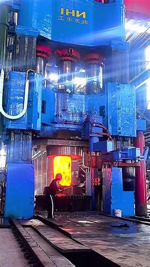 Industrial Forging with a Massive Hydraulic Press