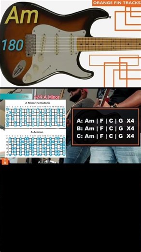 180 Pop Rock Ballad Backing Track🎸 #guitar #jamtrack #guitarchords