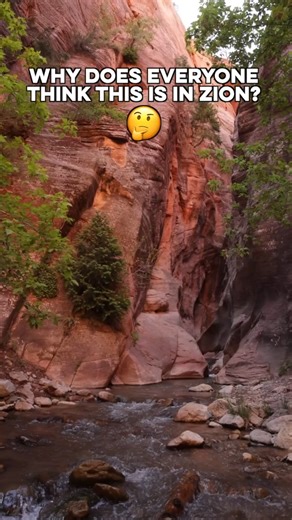 A lot of visitors assume that that famous ladder-and-waterfall slot canyon is inside Zion National Park… but it’s actually not part of the national park at all. 🤷‍♂️ It lives in the little town just north of Zion, has its own permits, its own trailhead, and its own schedule to plan around. The scenery feels similar—narrow walls, flowing water, red rock glow—but it’s a totally separate adventure. So if you’re building your Zion itinerary, just remember: Kanarra Falls is nearby, stunning, and abs