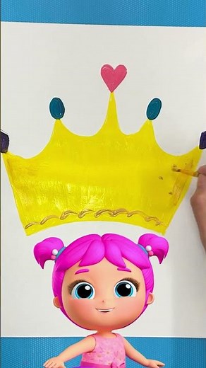 Voici comment peindre une couronne ! @LittleAngelFrancais ​#shorts #littleangel #bébélouis #peinture