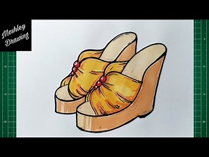 How to Draw a Wedge High Heels