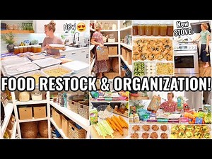 FOOD RESTOCK & HOME ORGANIZATION IDEAS!!😍 ORGANIZE WITH ME | DECLUTTERING AND ORGANIZING MOTIVATION