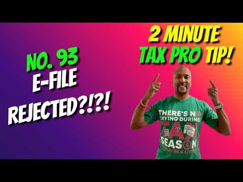 What To Do When Your E-File Rejects on April 14 (2026) | 2 Min Tax Pro Tip
