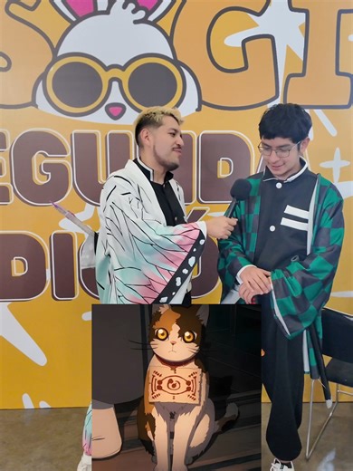 Gran fan de Demon Slayer con cosplay de Tanjiro