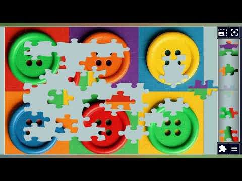 Vibrant Six-Button pop Art Grid🌈🟡🟢||Relaxing puzzles Game🧩||