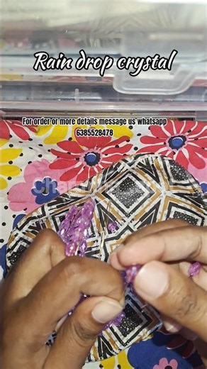 Rain drop crystal 🔮💜memory wire bracelet making #subscribe #shortvideo #jewelry #diy #handmade