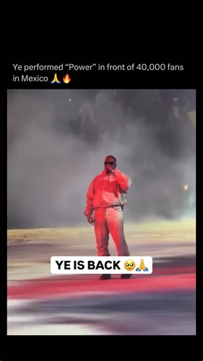 Rap News 💿 | Ye performed Power in front of 40K fans in Mexico City 🥹🔥🙏 Via: @gregor.estevan 👈 - “POWER” is one of Ye’s most iconic records a bold,... | Instagram