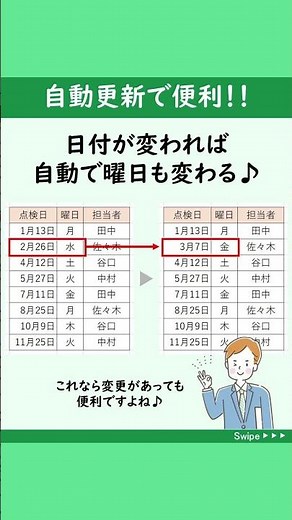 Excel（エクセル）【TEXT関数で曜日を自動表示】#Shorts