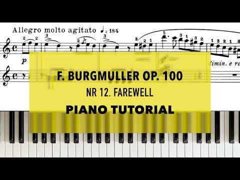 F.Burgmuller op.100 Nr.12 Adieu/Farewell | Piano Tutorial
