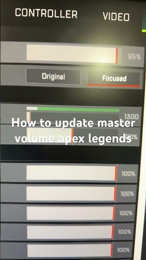 How to update master volume apex legends