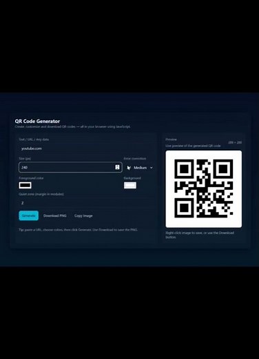 QR code generator using #html and #css #webdevelopment #frontend #animation