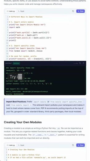 Python Modules - Import, Create, and Organize Code Libraries — in 30 seconds #Tech #Learn #Tools