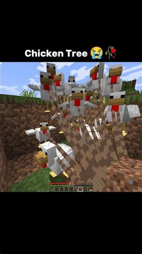 Chicken Tree in Minecraft be like .. 😭 .......... #minecraft #minecraftcommunity #gaming #memes