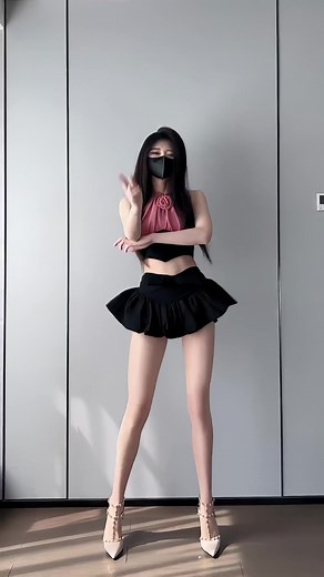 Hot Dance Performance in a Short Dress