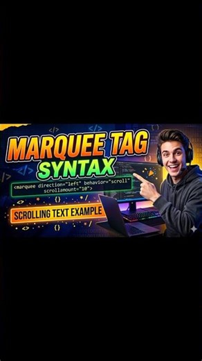 Marquee Tag for HTML || website developing