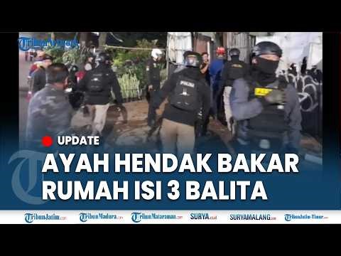 🔴DETIK-DETIK PETUGAS GAGALKAN SEORANG AYAH Diduga Sekap Anak dan Hendak Bakar Rumah Sendiri
