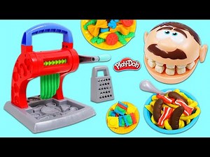 Making Mr. Play Doh Head A Pasta Dinner Feast!