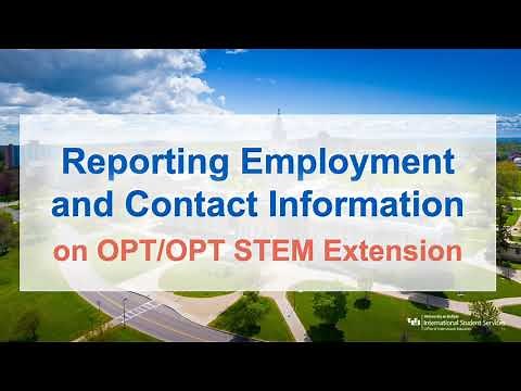 Report or Update Information on OPT