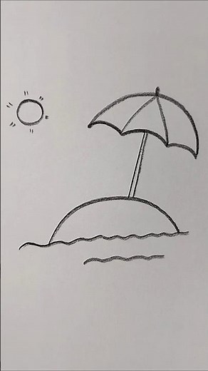 How to Draw a Beach Umbrella