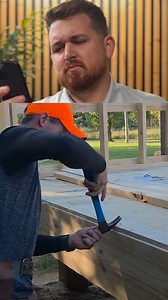 33K views · 253 reactions | What Brad sees: Nail at the top. Use the hammer for leverage. Stretch the board into place. Then lock it in. Video from @nbconstroction #reaction #reactionvideo #behindthescenes #HomeImprovement | Home Love Projects | Facebook