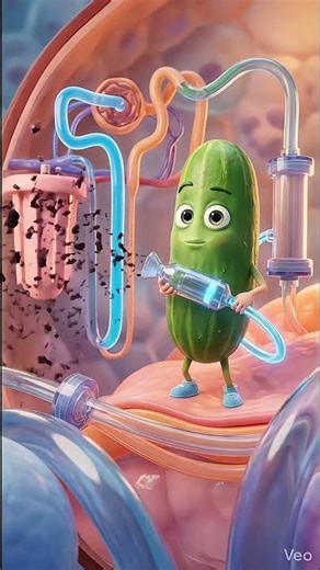Cucumber Kidneys Clean Karta Hai 🥒 | 3D Medical Animation | Kidney Health in Hindi