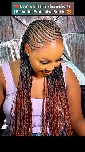 ❤ Cornrow Hairstyles #shorts | Beautiful Protective Braids 😍 #2026 #braids #hairstyles #cornrows