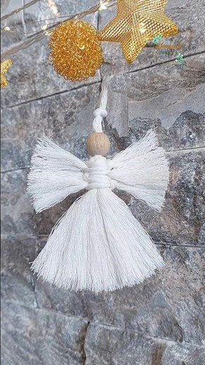 How To Make an Angel for Your Kids Room from Macrome Cord #handcrafts